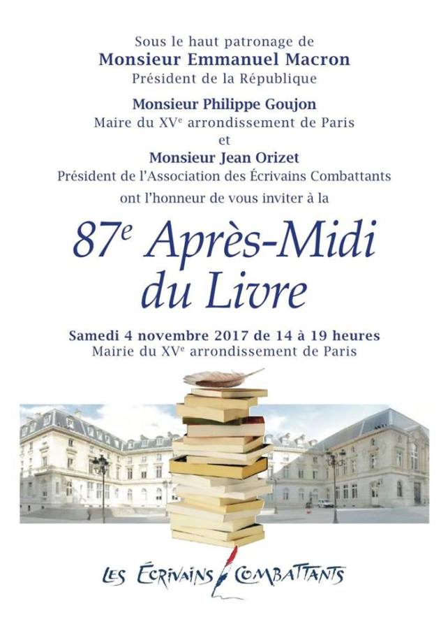 les ecrivains combattants 4 novembre 2017